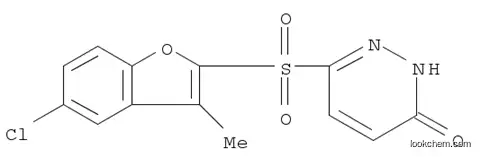 Molecular Structure of 463976-07-0 (6-(5-Chloro-3-methyl-1-benzofuran-2-ylsulfonyl)pyridazin-3(2H)-one)